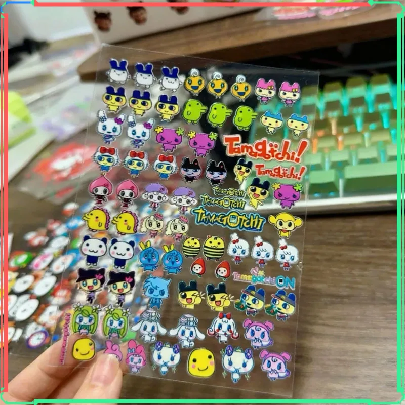1 pz Tamagotchi Adesivo in cristallo in rilievo Adesivo decorativo per telefono cellulare fai da te Adesivi decorativi per cancelleria per conti a mano per studenti