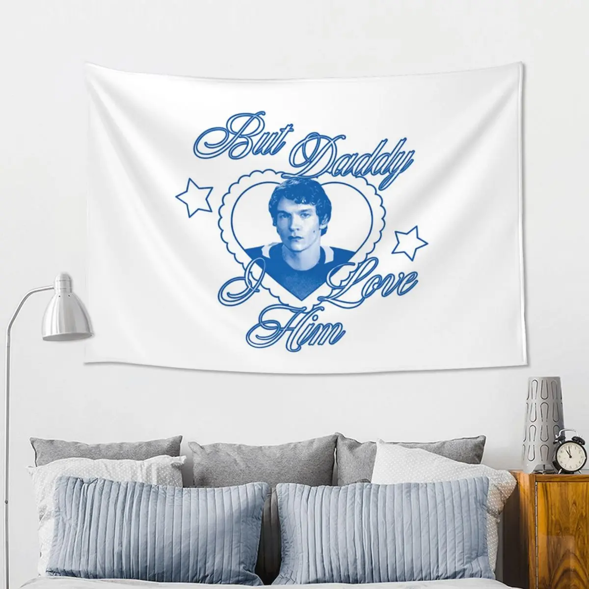 Ilya But Daddy I Love Heated Rivalry Tapestry Funny Wall Hanging Aesthetic Home Decoration Tapestries for Living Room Bedroom