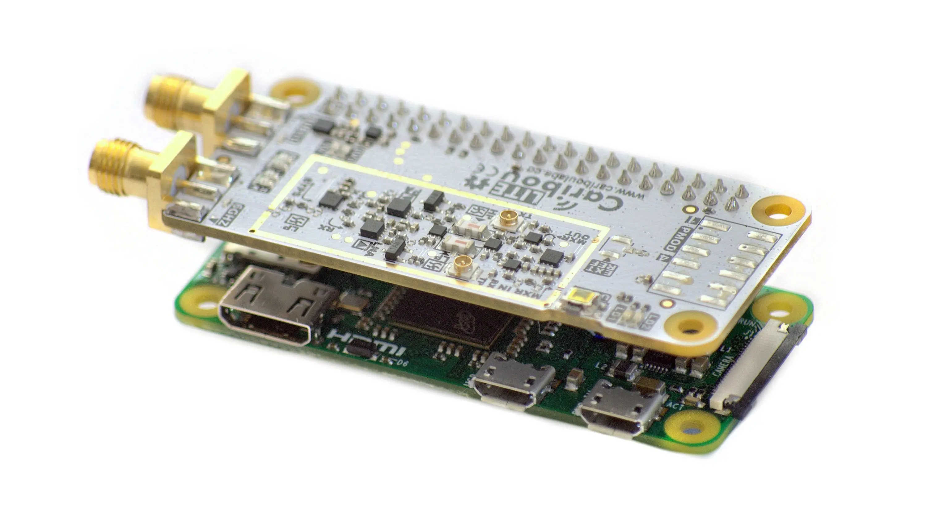 CaribouLite RPi HAT A fully open source dual-channel SDR Raspberry Pi HAT with a tuning range up to 6 GHz