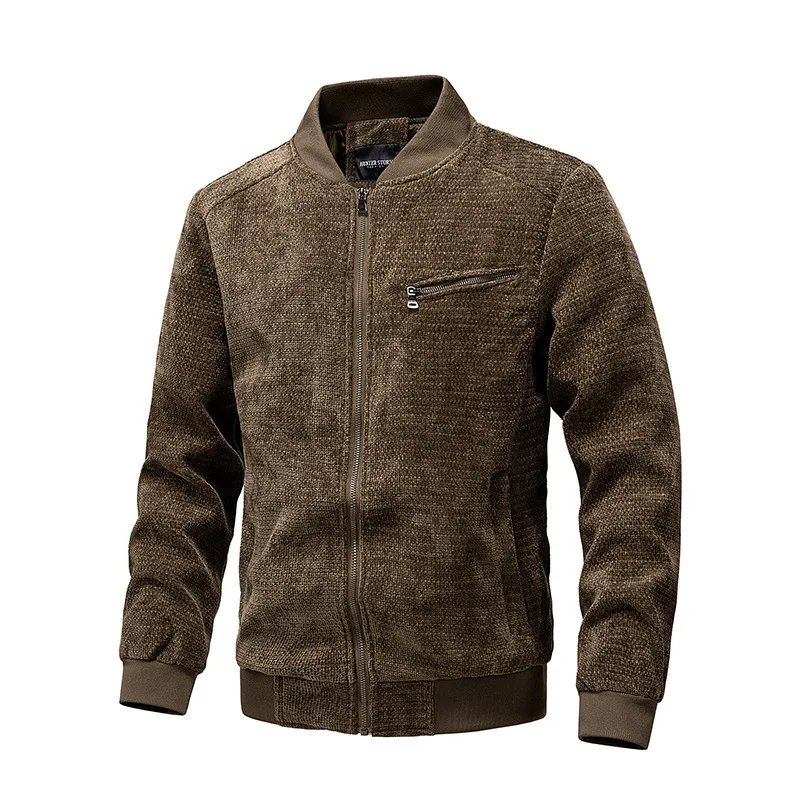 

Мужская куртка из плотного хлопково-льняного смесового материала, осенне-зимняя, повседневная, в стиле ретро, на молнии, деловая, модная, с многокомпонентным дизайном на молниях