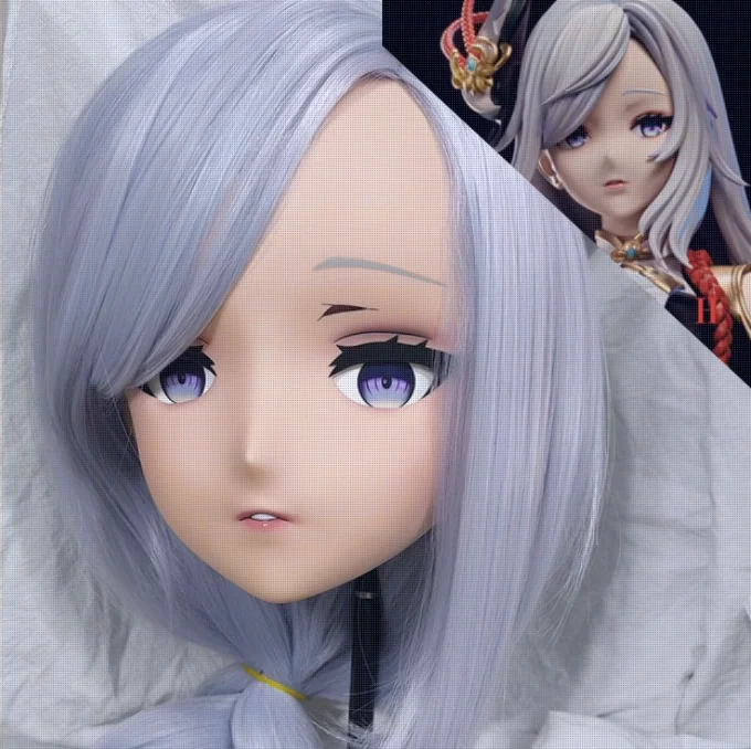 女性と女の子のための樹脂製コスプレマスク,カスタマイズ可能なキャラクター,ハーフヘッド,フルヘッド,ロック,日本のアニメの役割,着ぐるみマスク,gla004