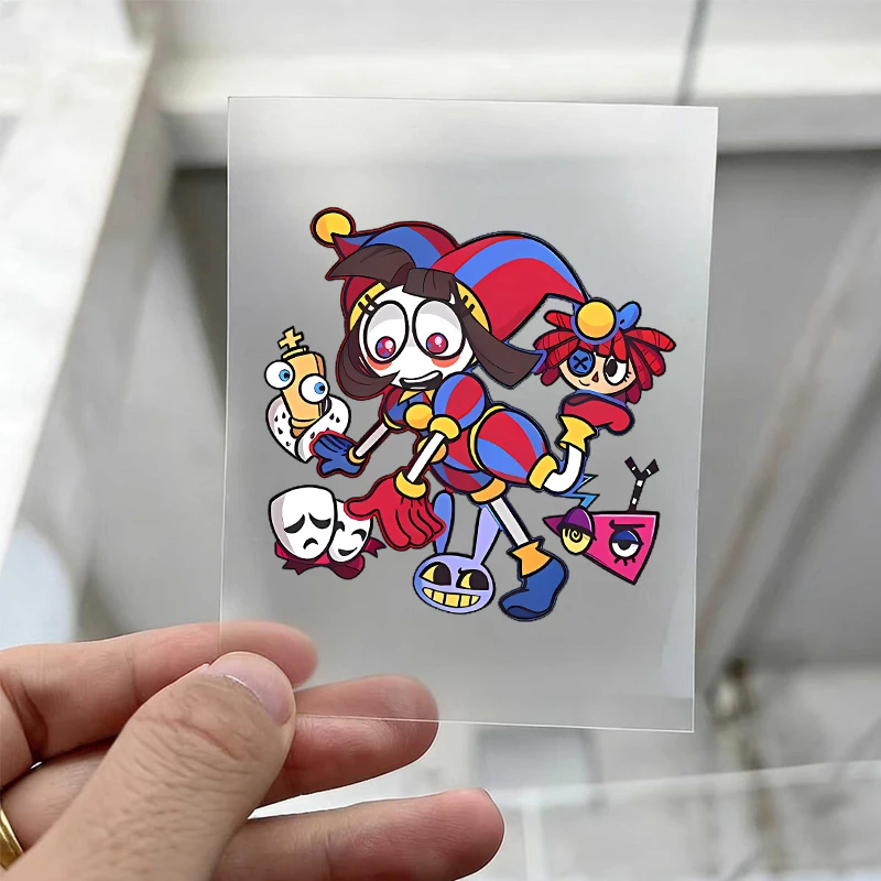 Adesivos DIY Impermeáveis 3D do Incrível Circo Digital, Fáceis de Remover, para Capas de Celular e Copos