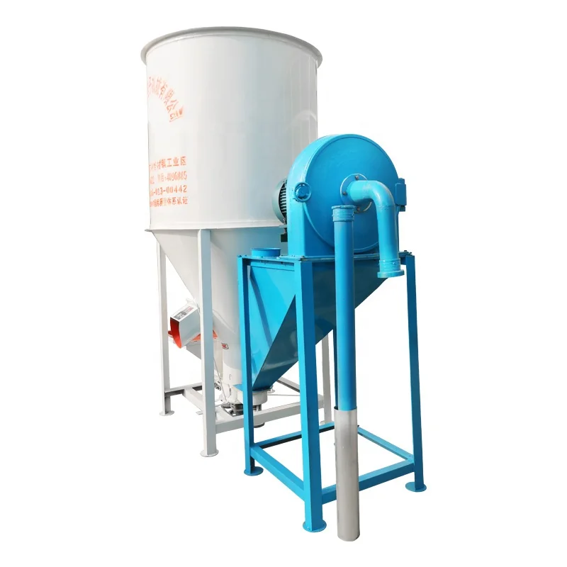 500kg 1t per hour animal farm feed making equipment poultry food grinder and mixer all-in-one