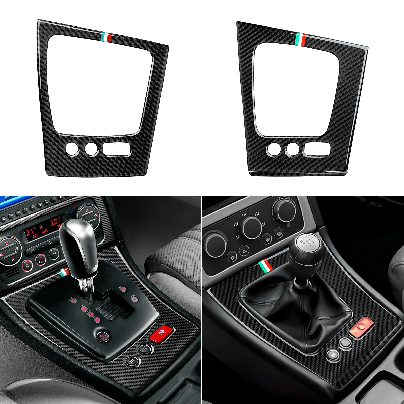 For Alfa Romeo 159 (2004-2011) Trim Accessories, Car Center Console Gear Shift Panel Cover, Carbon Fiber Interior Stickers.