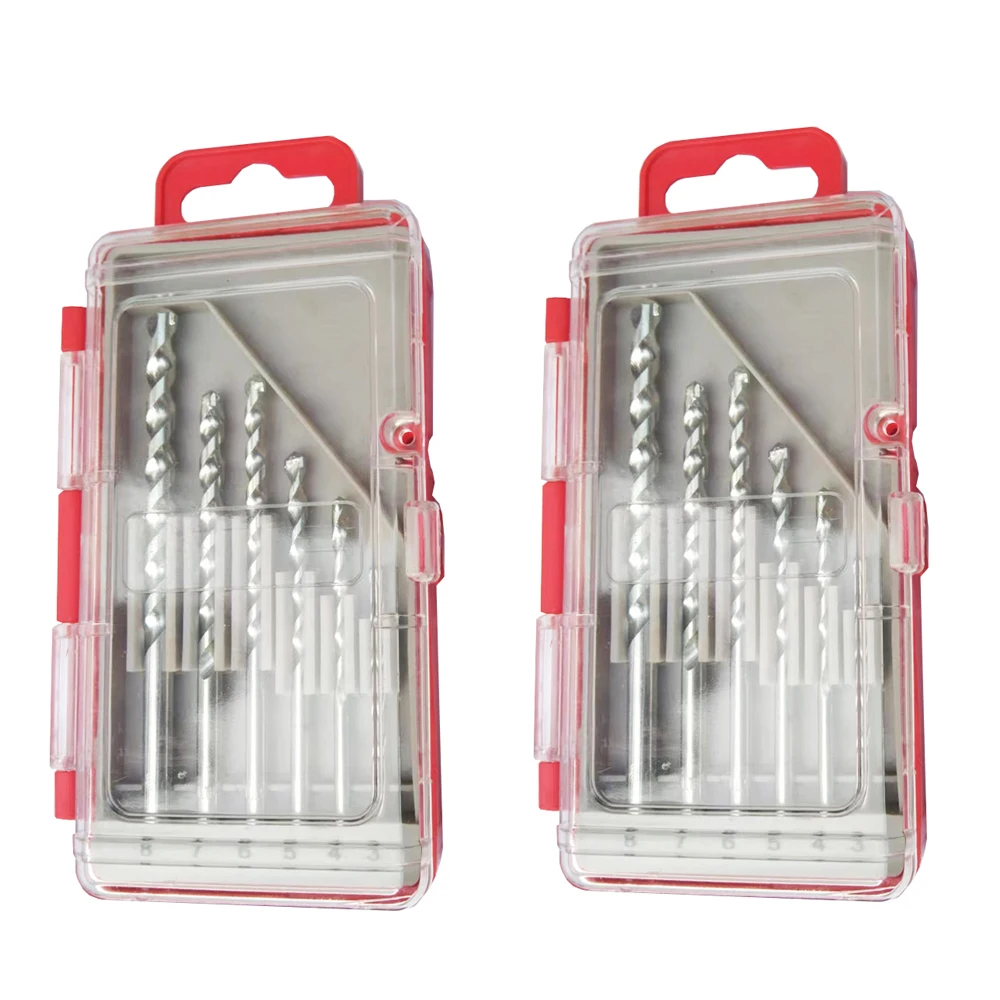 New Wall Drill Bit 8pcs 3-8mm Masonry Drill Bit for Brick Concrete Marble Tile Stone Drilling Carbide Tipped Gun Drill Bit
