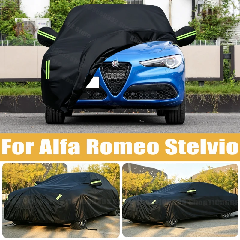 Car Cover Outdoor Protection Full Exterior Snow Cover Sunshade Dustproof Protection Cover Universal For Alfa Romeo Stelvio