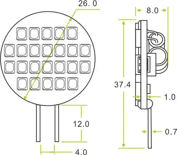 G4 LED 풍경 빛 24LED 높은 전원 2835SMD 35W 40W 등가 360LM 12V 24V RV 캠핑 캐비닛 돔 빛 높은 CIR85 1 개/몫