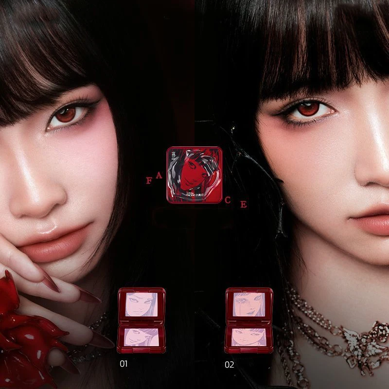 Little Ondine Halloween-Make-up-Set, limitiertes Geschenkbox-Set, Puder, Rouge, Lippenschlamm, Mascara, flüssiger Eyeliner, alles in 19-teiliges Kit