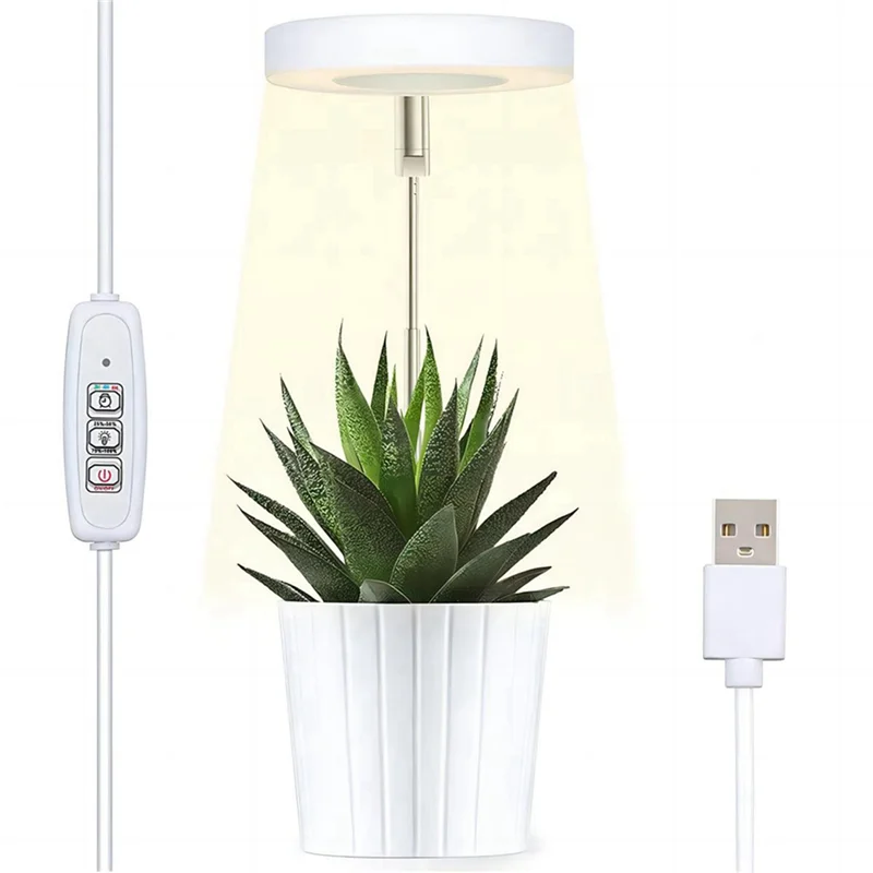 WORTHOWN-2X Coltiva la luce, Luce per piante a LED a spettro per piante da interno, Luce per coltivazione regolabile in altezza per fiori e piante bonsai Growt