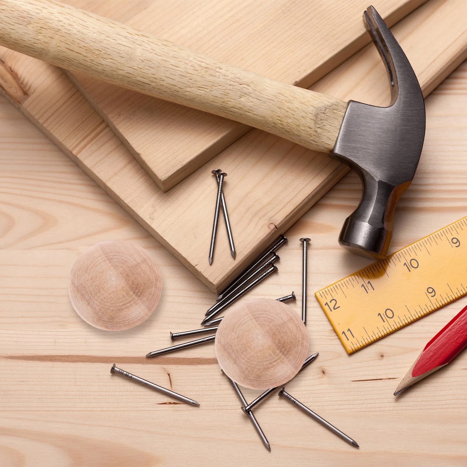 

25Pcs Wooden Button Wood Plugs Sturdy Wood Material Replacement Furniture Stair Repair Button Plug Smooth Surface