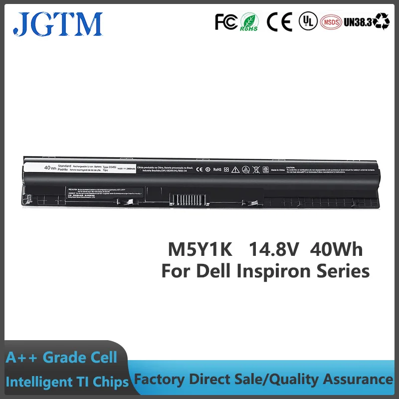 JGTM 14.8V 40Wh M5Y1K Laptop Battery for Dell Inspiron 3451 3551 5558 5758 5759 Inspiron 14 15 3000 Vostro 3458 3558 WKRJ2 K185W