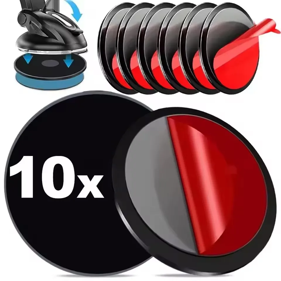 

Mobile Phone Holder Sticker Disc Pad Base Replacement Sticky Self-Adhesive Pad Tapes Universal for Car Dashboard GPS Phone Stand
