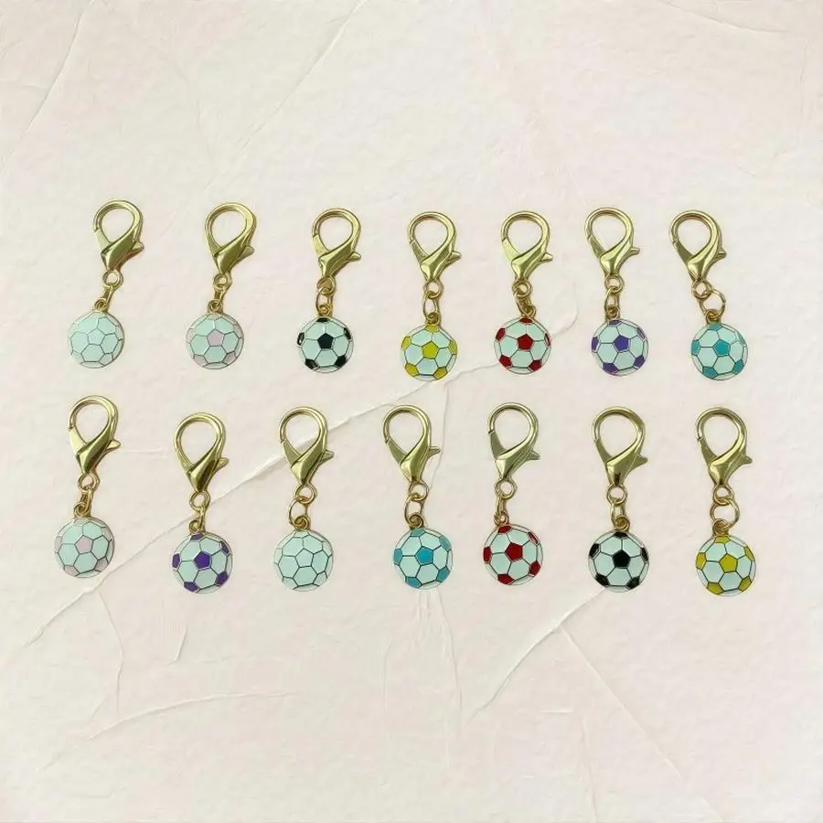 1/5/10/20/50/100pcs Football Keychain - Unisex Birthday & Christmas Gifts, Multicolor Casual Shoe Charms, Festival Giveaways, Fu