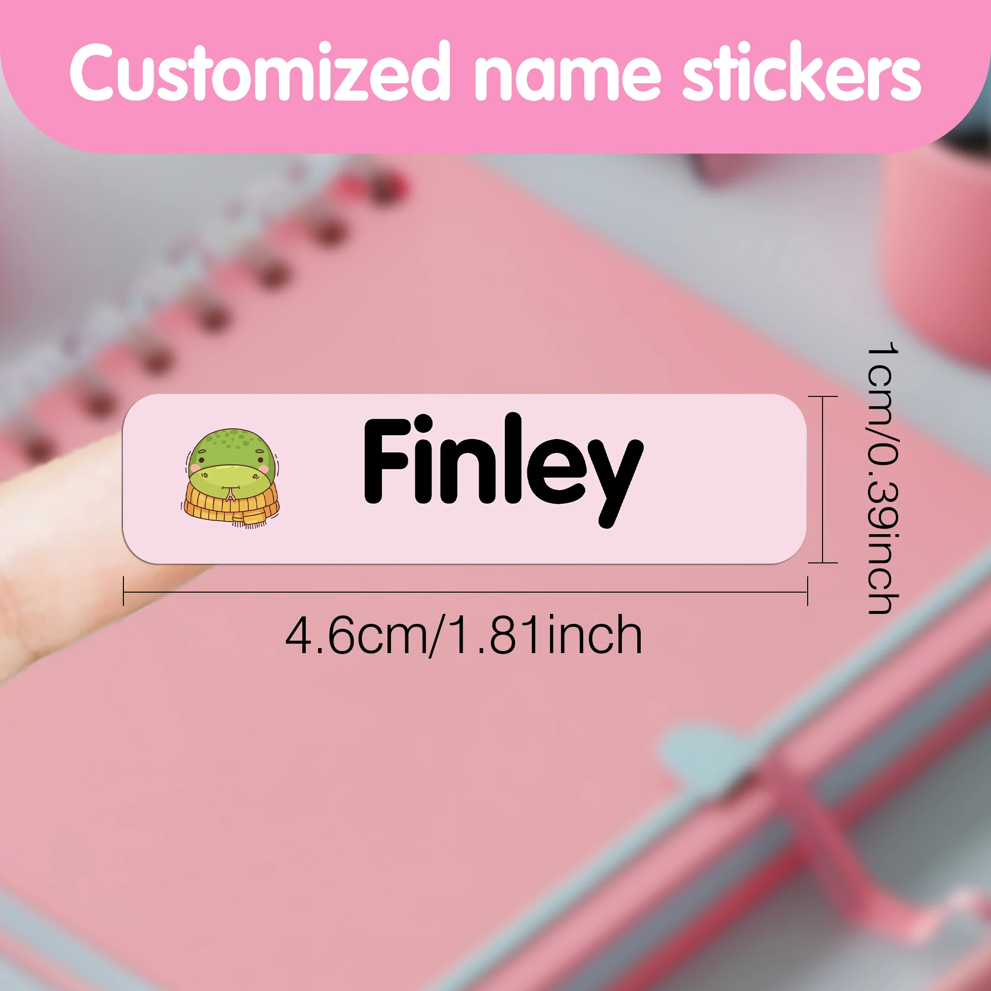 Personalized Name Tags Stickers Animal Patterns Waterproof Name Labels Kids Name Stick Custom School Daycare Camp Nursery Label