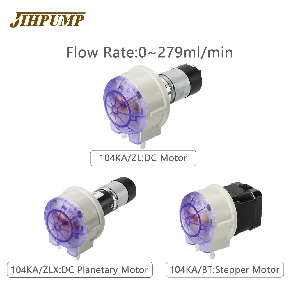 JIHPUMP 24v 12v 6v high flow easy loading pump mini micro small dosing stepper peristaltical pumps pumping peristaltic pump