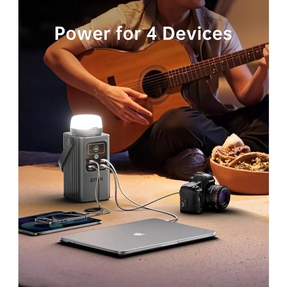 Centrale électrique portative de Camping 198.4Wh (62000mAh), batterie externe de charge rapide 100W de sécurité supérieure avec batterie LiFePO4, petit générateur