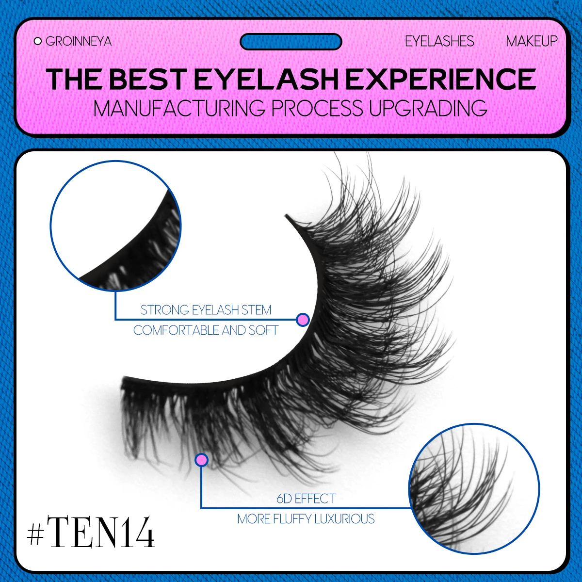 푹신한 인조 밍크 속눈썹, 고양이 눈 인조 속눈썹, 드라마틱한 두꺼운 볼륨 속눈썹, 위스피 내추럴 속눈썹, 익스텐션 메이크업, 10 쌍