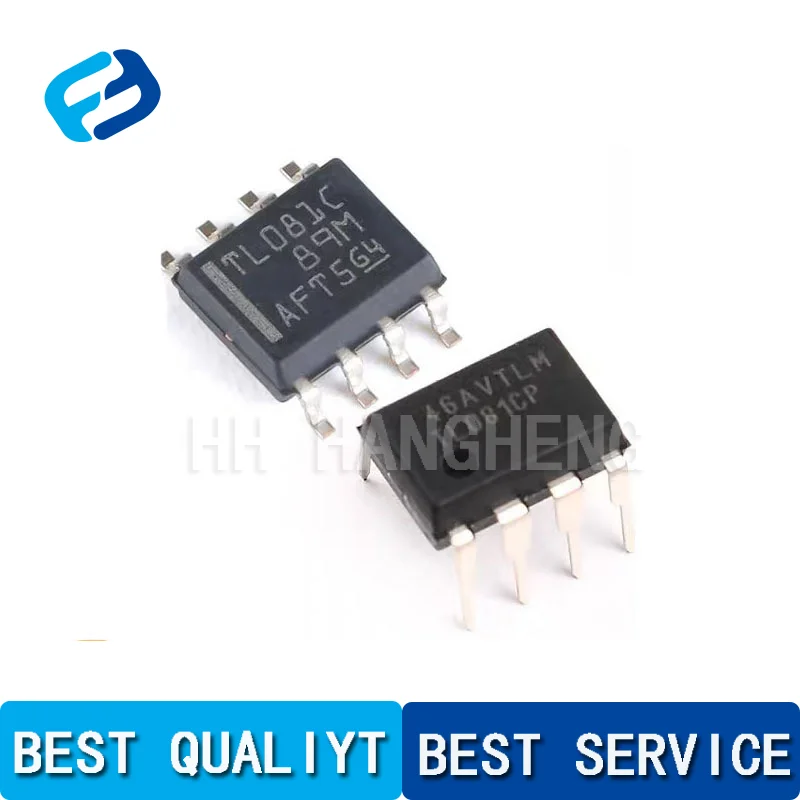 10PCS/LOT TL081CP TL081CN TL081 DIP-8 JFET input operational amplifier New In Stock 4.8 TL081CDR SOP8