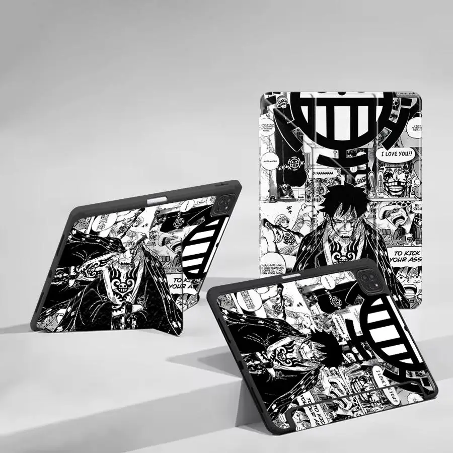 Ones P-Pieces Luffy Zoro Tablet Case For iPad Mini 6 7 Air 4 5 M3 M2 1 2 M4 11inch Pro 11th 10th 9th 8th 7th 12.9inch Pro 2025