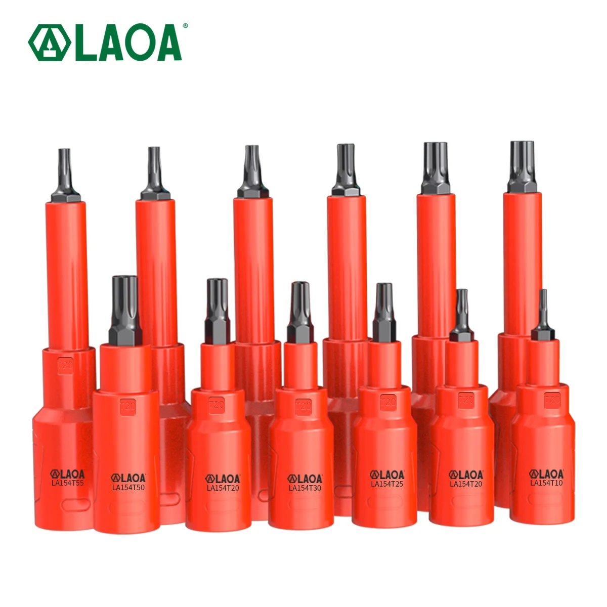 LAOA Insulated Torx Screwdriver Bit Socket Set 1/4 3/8 1/2Inch Drive 6 Point Security Bits For Power Drill Driver DIY Hand Tools