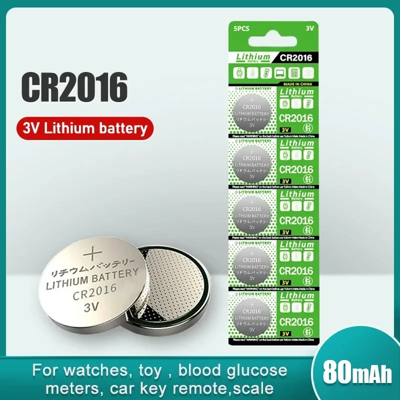 2-10PCS CR2016 Button Coin Cell CR 2016 DL2016 ECR2016 BR2016 3V Lithium Battery For Watch Car Key Remote Computer Motherboard