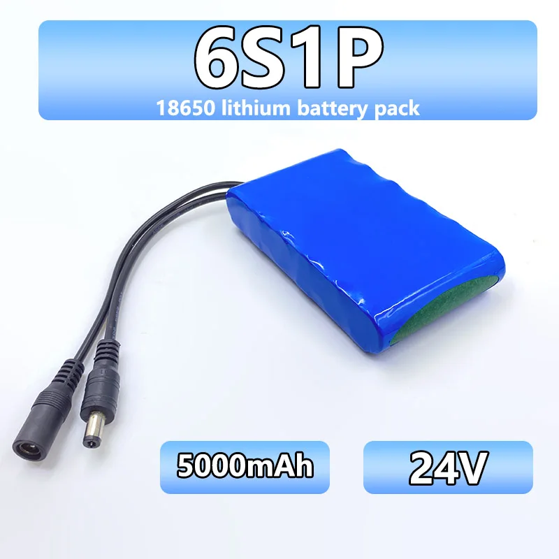 

5000mAh 24v/22.2v 18650 6S1P battery pack ，Li-On rechargeable，Equipped with charger，Can be used for electric toys and tools 6s1p