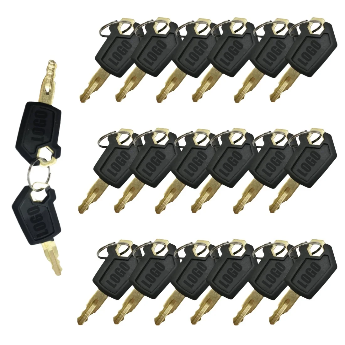 Chave do carregador de ignição para Caterpillar, Metal, Plástico, Preto, Ouro, Dozer, Equipamentos Pesados, 5P8500, 20pcs