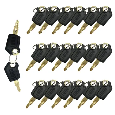 20PCS  Key For 5P8500 For Caterpillar Heavy Equipment Ignition Loader Dozer Metal & Plastic Black & Gold