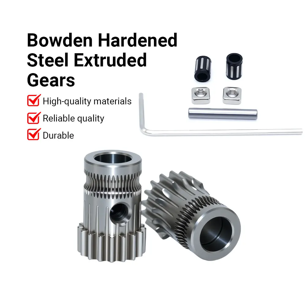 Dual Drive Gear Set for Ender3 V2/Pro Cloned Btech Upgrade Hardened Steel Double Gear Extruder Kits for 3D Printer Ender 3 BMCU