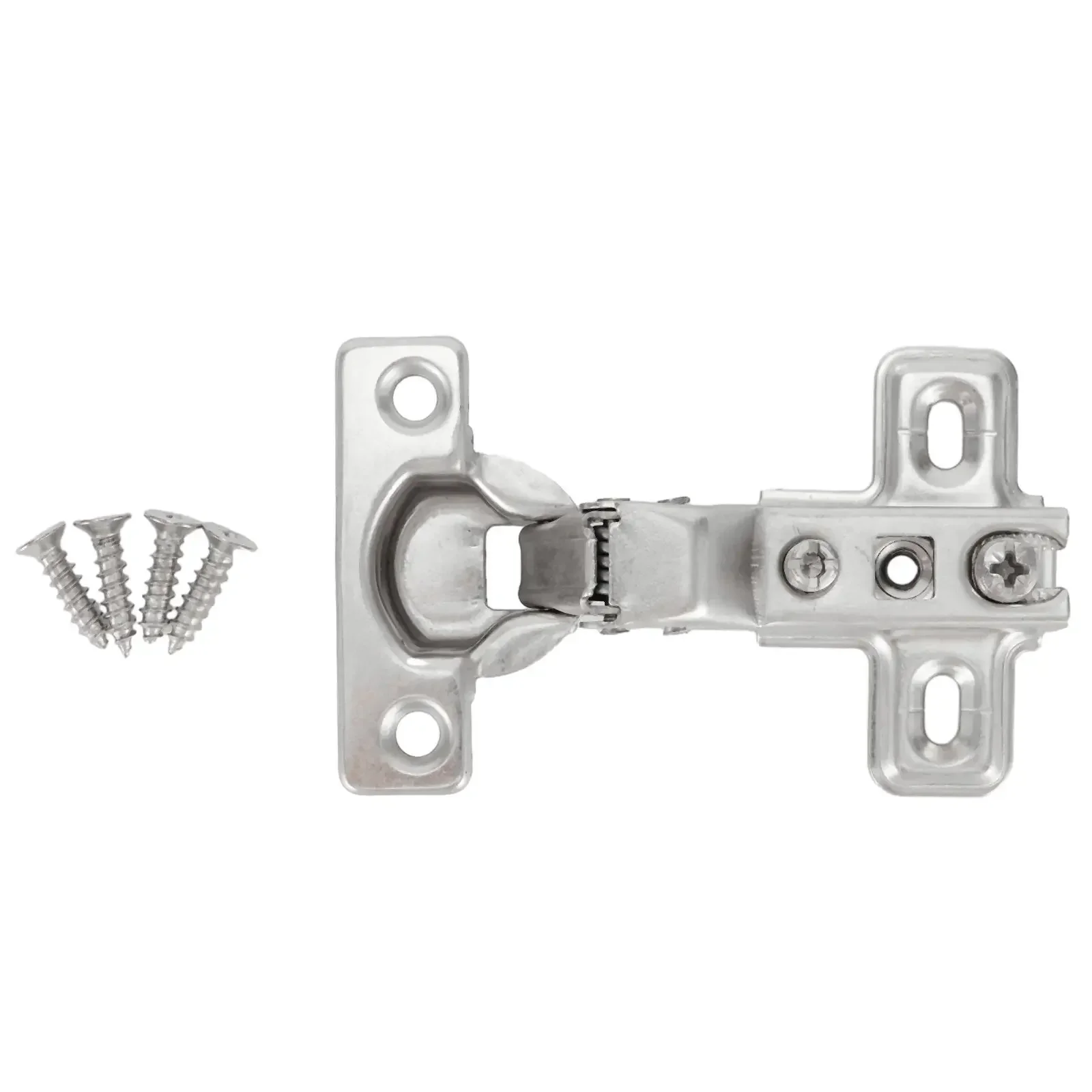 Repair Plate Hinge Cabinets Hydraulic Type Kit Non-fading Stainless Steel 8.5*5.3cm Full Cover/half Cover/inline