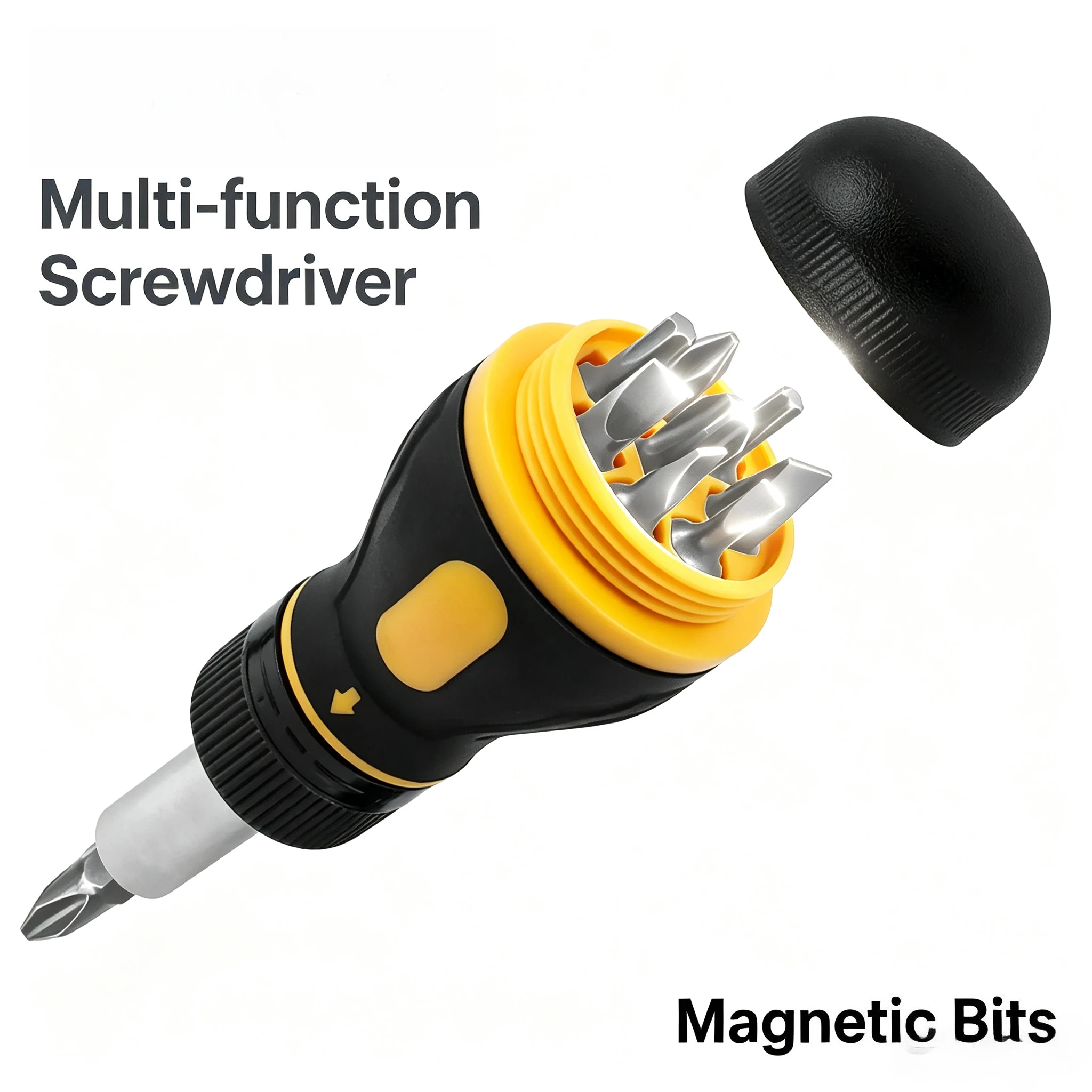 yes9-In-1 Ratchet Screwdriver Tool, A Compact Ratchet Screwdriver, A Versatile Multi-Purpose Screwdriver Suitable For Repair Wor