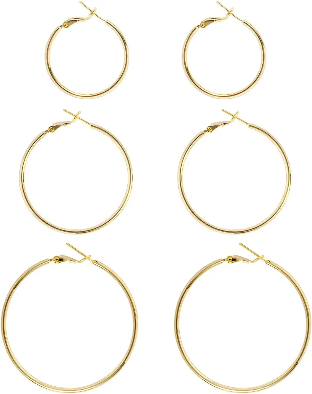 Big Gold Hoop Earri…