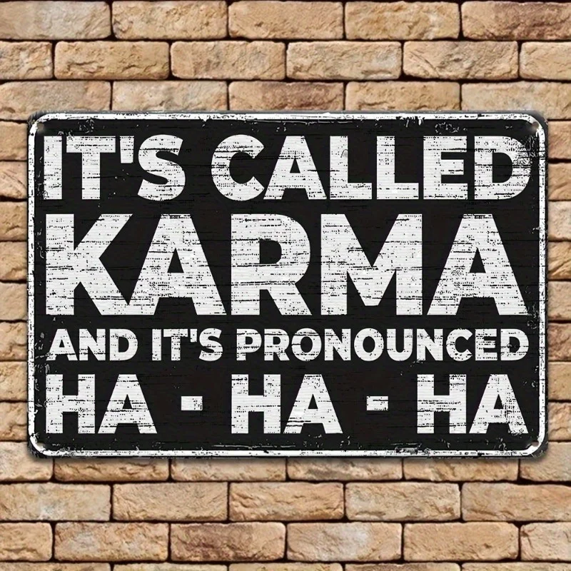 A 15Cm by 20Cm (5.85 in by 7.8 In) Humorous  Wooden Logo Decoration, This Intriguing Retro Poster Is Perfect for Home, Bedroom,