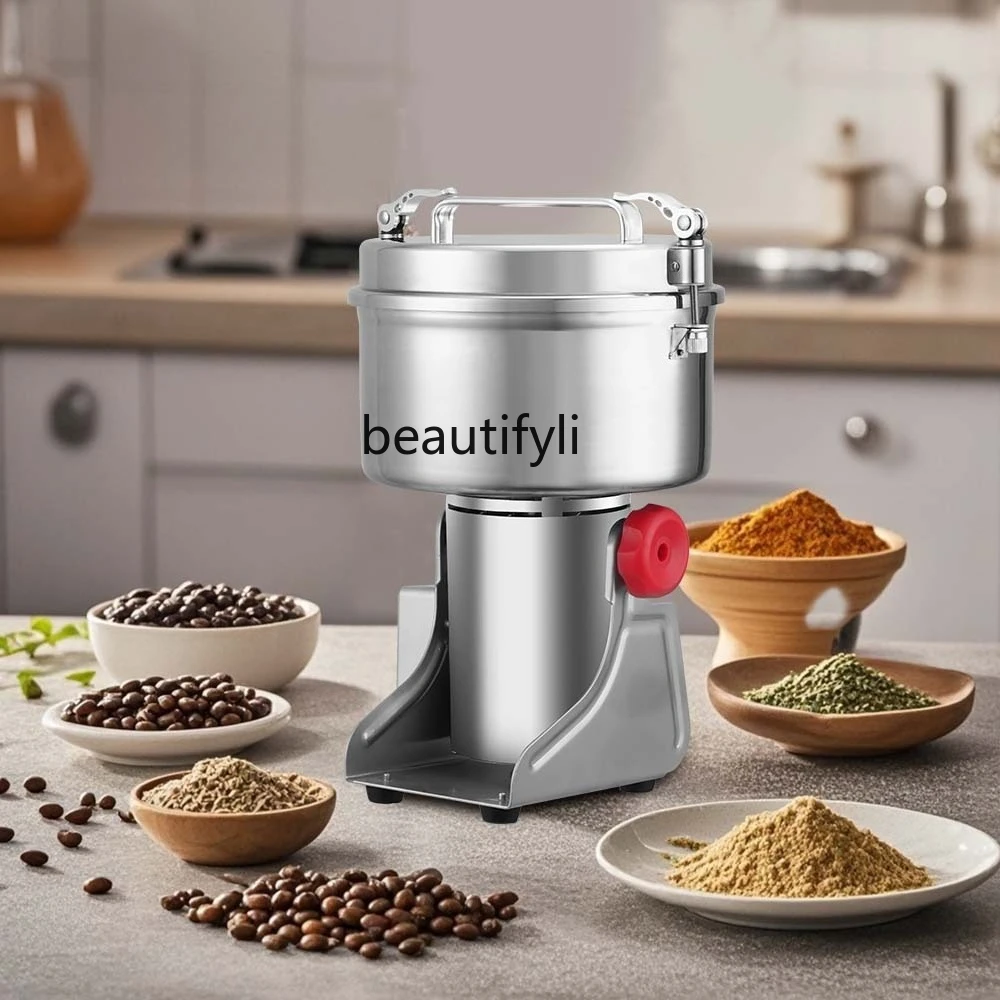مطحنة مسحوق عشبية صينية محمولة صغيرة الحجم من حبوب القهوة والفلفل
