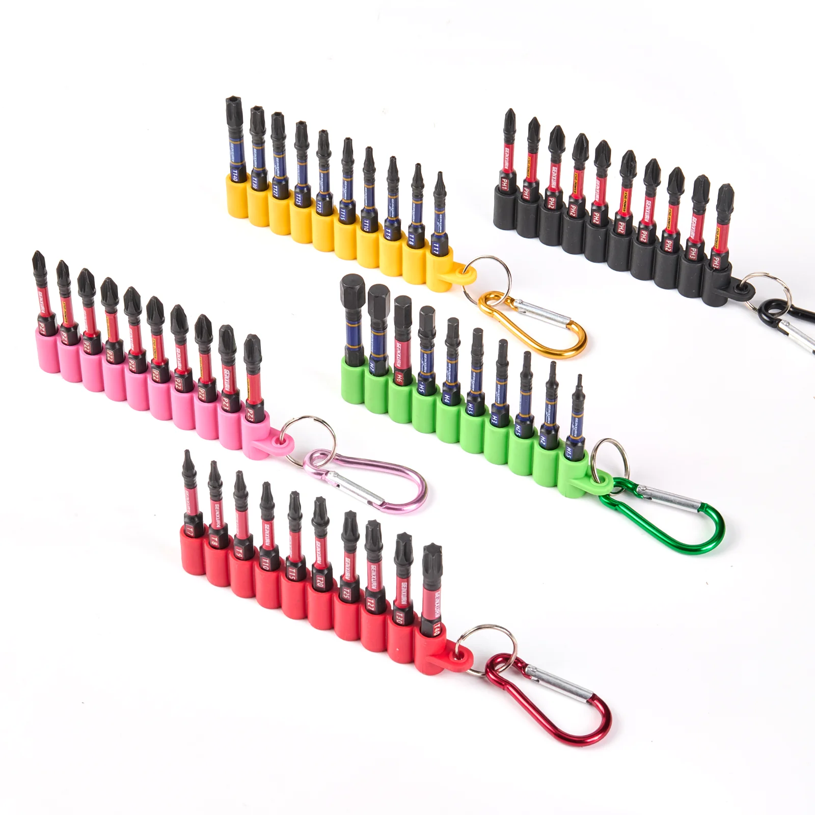 

Geinxurn Mixed Impact Screwdriver Bits Set,2”Muliti Head Magnetic S2 Steel Driver Bits PH/Torx /Hex/PZ with Soft Hanging Strips