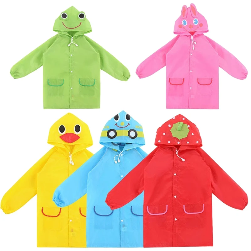 Children\'s raincoats cartoon animals fashion poncho waterproof boys and girls camping hiking hooded poncho