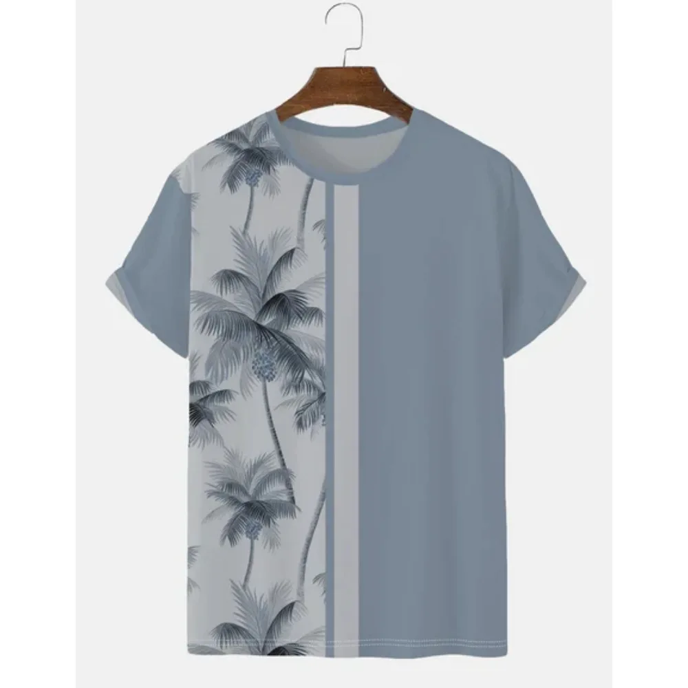 شجرة جوز الهند المشارب ثلاثية الأبعاد طباعة تي شيرت الرجال الهيب هوب قصيرة الأكمام تي شيرت المتضخم في الهواء الطلق تيز Harajuku Y2k بلايز الاطفال الملابس