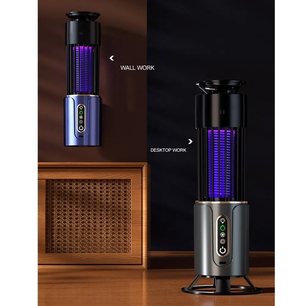 壁掛け式電気蚊取りランプ-usb充電式自立型電気ショック蚊取り器-タイマー機能付き-光制御式