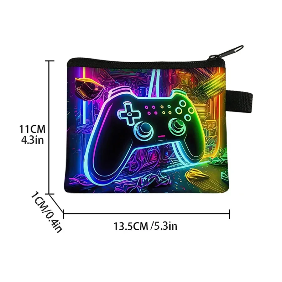 Cool Game Controller Pattern Coin Purse Cute Purse For Boy And Girls Best Gifts 2D Cartoon Storage Bag For Children Coin Walle