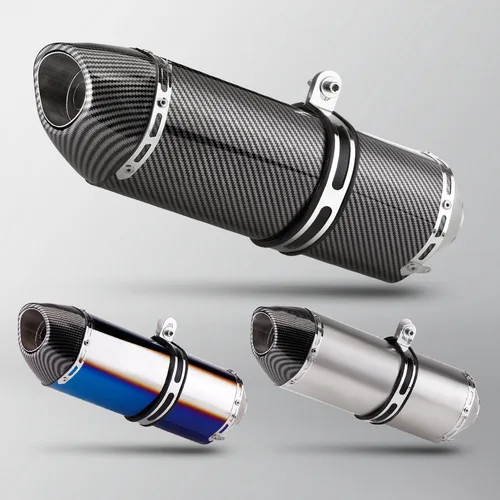 Silenciador de escape modificado Universal para motocicleta R77 de 51mm con DB Killer y pegatina para CBR650R NINJA650 Z900 R1 GSXR750 MT07 F900XR