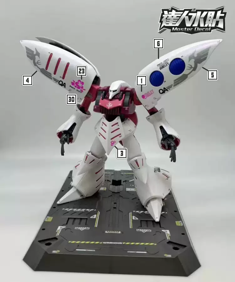 MASTER Decal H015 Fluorescent Waterslide Decals For HGUC 1/144 AMX-004 Qubeley Zeta Gundam Water Transfer Stickers Hobby DIY view 3