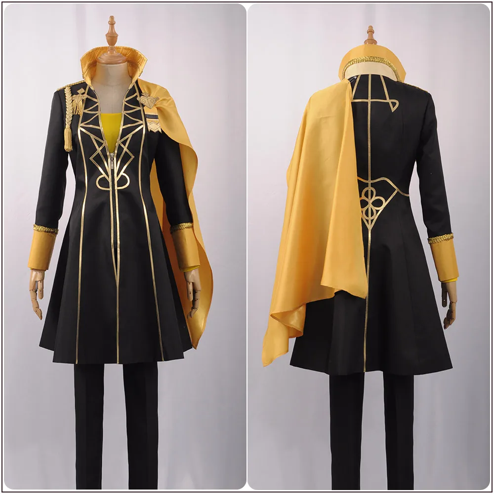 Fire Emblem Game : Three Houses Claude Von Regan Fancy Battle Boys Cosplay Costume Adult Uniform Top Shirt Pants Cloak