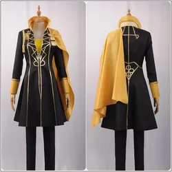 Game Three Houses Claude Von Regan Fancy Battle Mens Cosplay Costume Adult Uniform Top Shirt Pants Cloak