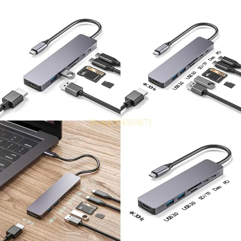 Best Seller Versatile USB C Hub Docking Station, PD100W Power Delivery 4K Port 2xUSB3.0