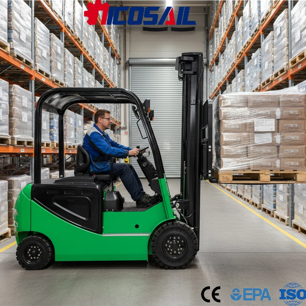 

3.0T Electric Forklift CE Certified Euro 5 Compliant Battery Powered Stable High Efficiency For Warehouse Factory
