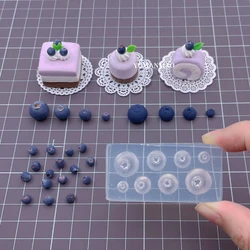 DIY Blueberry Shaped Silicone Epoxy Resin Mold UV Mold Miniature Blueberry Clay Mould Mini Food Mold