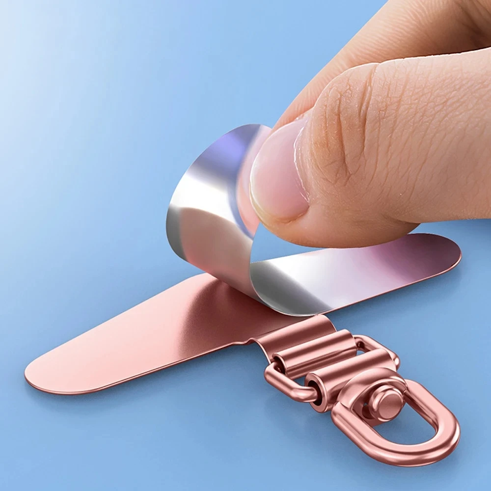 4-1 قطعة 360 ° تدوير الفولاذ المقاوم للصدأ الهاتف المحمول الأشرطة حبل علامات التبويب حشية معدنية الهاتف الحبل التصحيح شنقا الحبل كليب آيفون #6