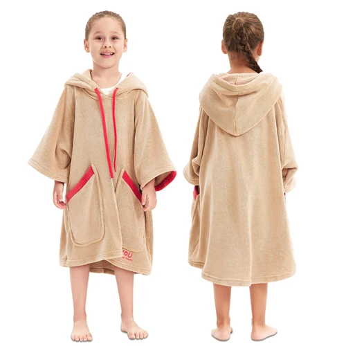 Toallas de baño para niños, toalla de playa para piscina con capucha, toalla de baño absorbente, Poncho para niños y niñas de 2 a 12 años