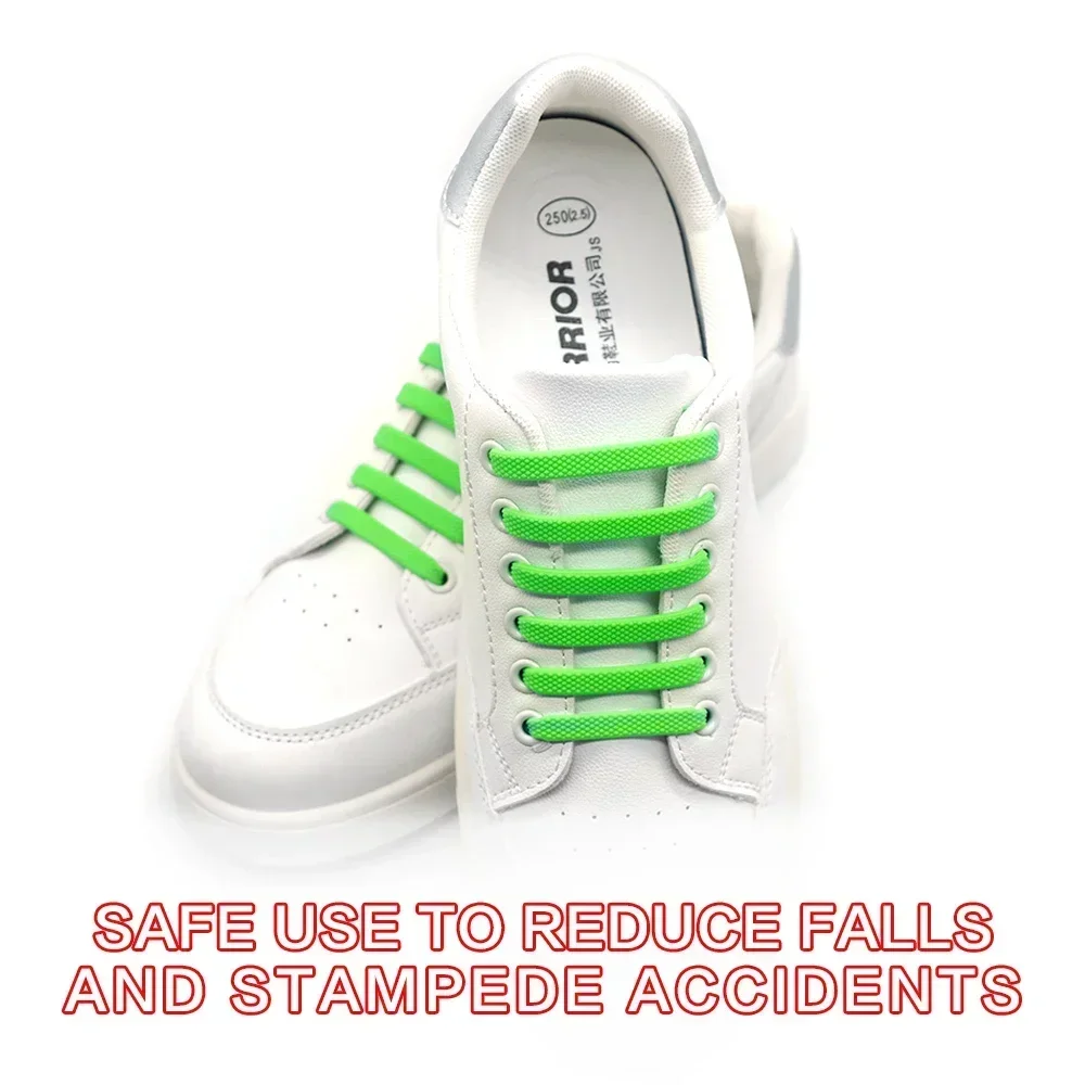 New 16Pcs Elastic Shoe Laces All Sneakers Silicone Stretch Shoelaces Unisex Fashion No Tie Shoelace Rubber Band Shoelaces image 3