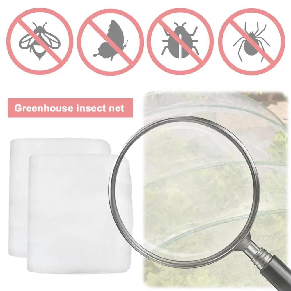 2 Pack 8x32Ft Row Cover Mesh Netting Insect Pest Barrier Bird Netting Protection Net for Vegetables Fruit Trees and Plants